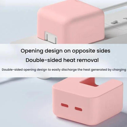 JRC S8130 A2579 Dual C Port 35W Adapter Silicone Protective Case, For MacBook Air 13.6 inch A2681 2022, For MacBook Air 15.3 inch A2941 2023, For MacBook Air 13.6 inch A3113 2024 M3, For MacBook Air 15.3 inch A3114 2024 M3������������������������������...