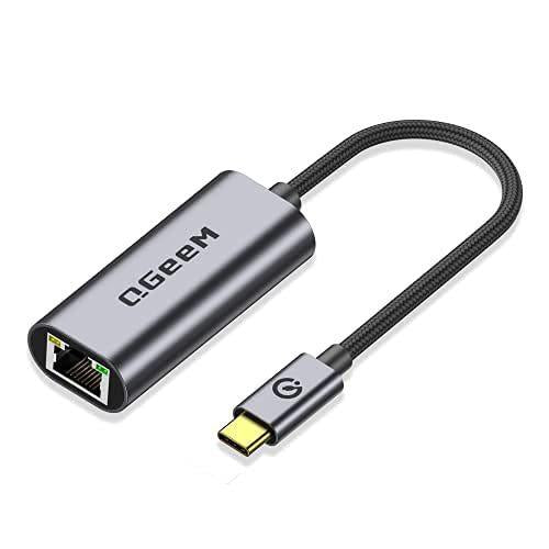 LAN Converter Gigabit Ethernet Adapter for Laptop, PC, Smartphone, Plug & Play Cable Length 15cm, QGeeM  USB-C/Type-C To RJ45, QGeeM  USB-A To RJ45