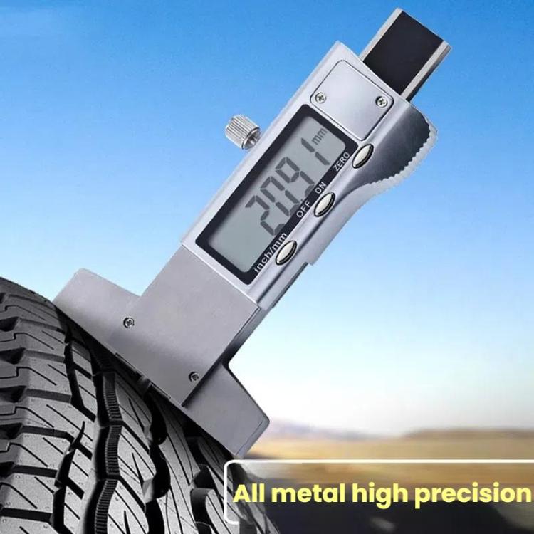 Syntek Electronic Digital Display Tire Tread Depth Caliper 0-25mm Measuring Tread Depth Gauge, All-metal