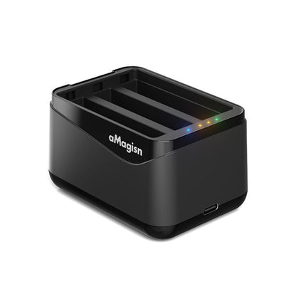 For Insta360 X5 Camera AMagisn Battery Charger Fast Charging Station For 3 Batteries Simultaneously