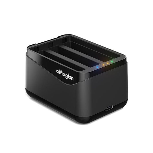 For Insta360 X5 Camera AMagisn Battery Charger Fast Charging Station For 3 Batteries Simultaneously