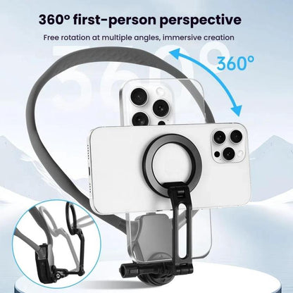 Adjustable Magnetic Neck Mount Phone Holder Quick-Release Chest Strap POV Mount For Sports & Vlogging