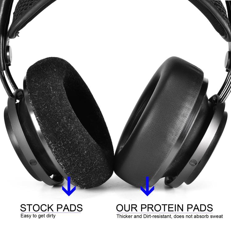 1pair Ear Pads For Philips Fidelio X2/X2HR/X1 Headphones Ear Cushion Protectors, Velvet Type, Protein Leather, Football Net, Ice Feel