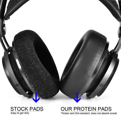 1pair Ear Pads For Philips Fidelio X2/X2HR/X1 Headphones Ear Cushion Protectors, Velvet Type, Protein Leather, Football Net, Ice Feel