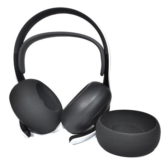 For Sony PlayStation Pulse Elite Headset 1pair Silicone Ear Cushion Covers Sweatproof Replacement Ear Pads, For Sony PlayStation Pulse Elite