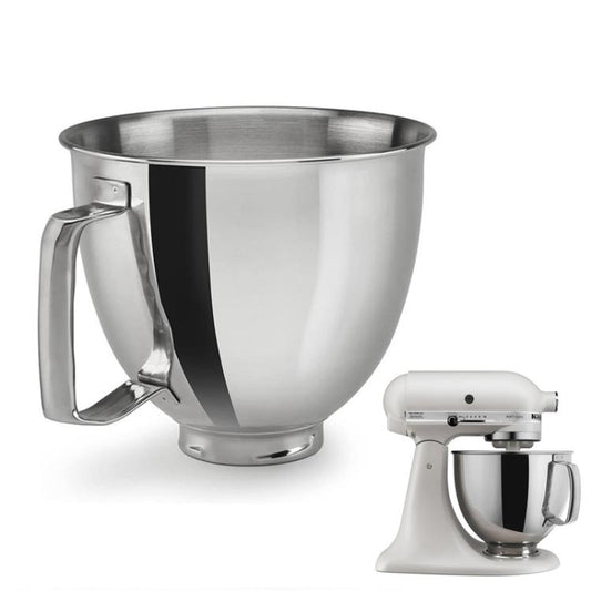 Bol mélangeur en acier inoxydable pour robots pâtissiers KitchenAid 4,5 et 5 pintes, bol mélangeur de 5 pintes