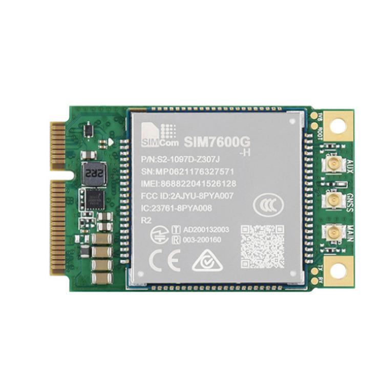 SIMCom SIM7600G-H-PCIE 4G LTE Cat-4 Module, Global Coverage, GNSS, Mini-PCIe Connector