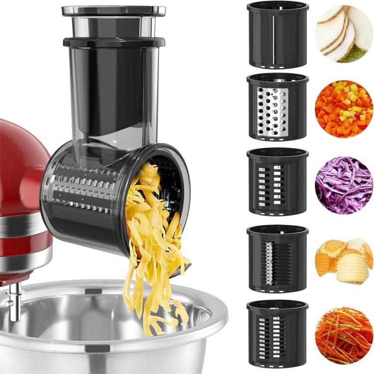 Multi-Functional Slicing & Shredding Set For KitchenAid Stand Mixers & Cuisinart SM-50 Series, Slicing & Shredding Set