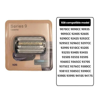 For Braun 9 Series Razor Head Assemblies, 92B Gold, 94M Gold, 92B Original Gold, 92S Original Gold