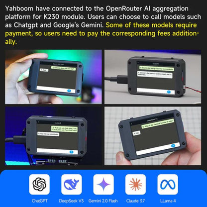 Yahboom K230 Vision Module With 2.4-Inch HD Touch Screen 32G TF Card, Separate K230, With Fixed Bracket, With Angle Adjustable Bracket, With Heightened Angle Adjustable Bracket, With 2DOF Electric PTZ
