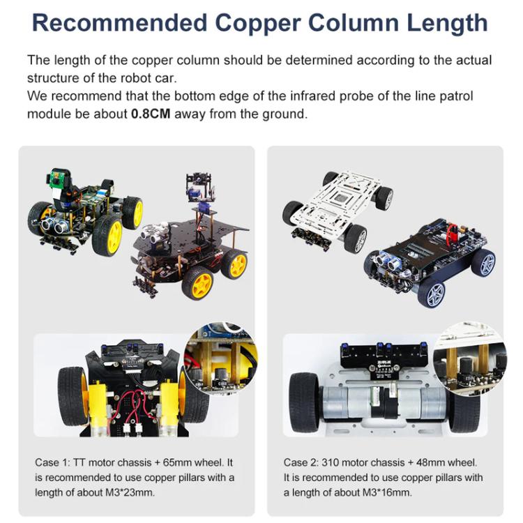 Yahboom 4 Channel Infrared Tracking Sensor Module For Smart Car Robot, Module, Module+ 6Pin Cable, With 6Pin Cable+16mm Copper Column, With 6Pin Cable+23mm Copper Column, Module+DuPont Cable, With DuPont Cable+16mm Copper Column������������������������...