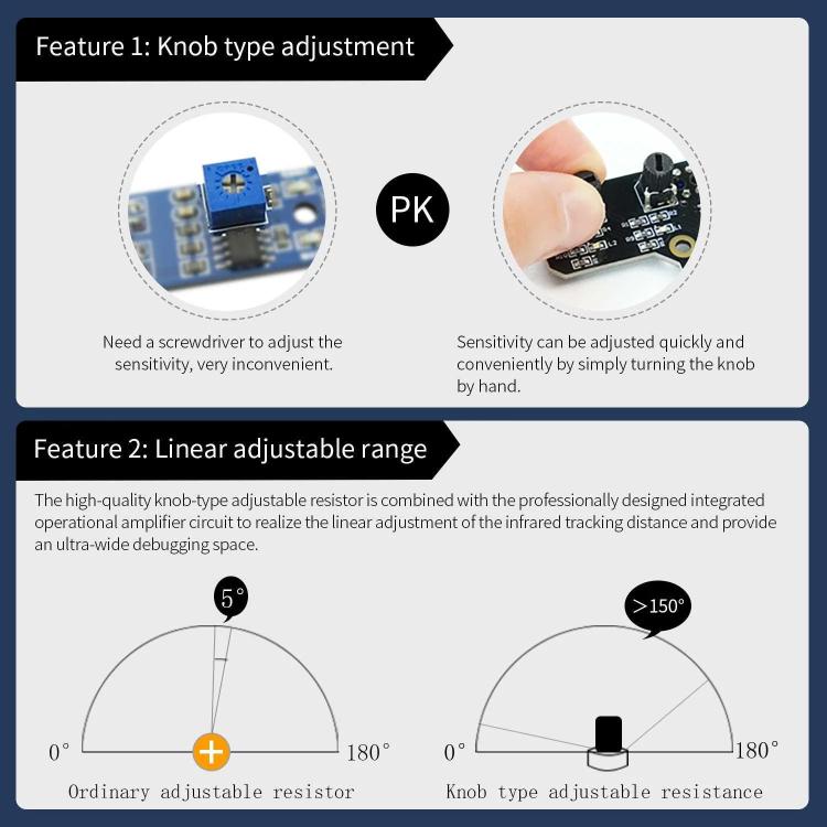Yahboom 4 Channel Infrared Tracking Sensor Module For Smart Car Robot, Module, Module+ 6Pin Cable, With 6Pin Cable+16mm Copper Column, With 6Pin Cable+23mm Copper Column, Module+DuPont Cable, With DuPont Cable+16mm Copper Column������������������������...