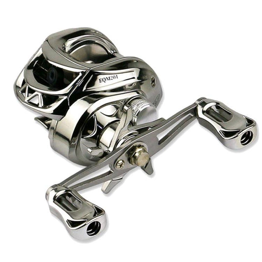 Carrete de pesca Baitcasting con relación de engranajes 6.3:1 y sistema de freno magnético, ajustable en 12 posiciones, YUMOSH EQM201 para mano izquierda, YUMOSH EQM200 para mano derecha.