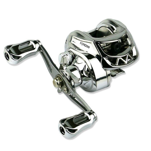 Carrete de pesca Baitcasting con relación de engranajes 6.3:1 y sistema de freno magnético, ajustable en 12 posiciones, YUMOSH EQM201 para mano izquierda, YUMOSH EQM200 para mano derecha.