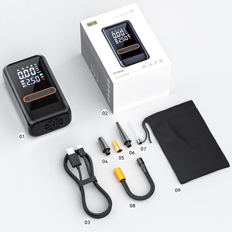 Portable Wireless Digital Display Car Automatic Air Pump, SUITU ST-9648B, SUITU ST-9648C With Cigarette Lighter