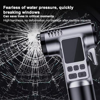 Car Air Pump With Window Breaker Cutting Tool Electric Portable Air Pump, ST-5529