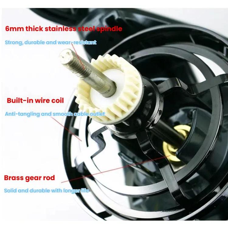 Moulinet à Tambour Fixe Entièrement Métallique à Structure à Vis Sans Jeu, Rapport de Transmission 4.7:1, Poignée Vissée pour Lancer de Surf et Ancrage, YUMOSHI TC9000, YUMOSHI TC10000, YUMOSHI TC12000, YUMOSHI TC14000