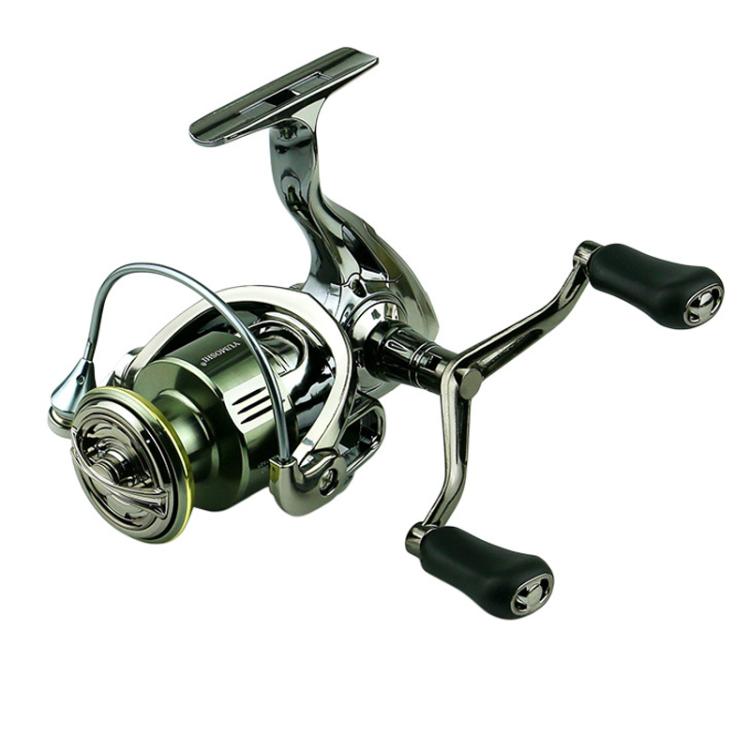 Moulinet spinning à double poignée avec conception équilibrée anti-tremblement et jeu nul, rapport d'engrenage de 5,2:1, YUMOSHI SE2000S, YUMOSHI SE2500, YUMOSHI SE3000, YUMOSHI SE4000