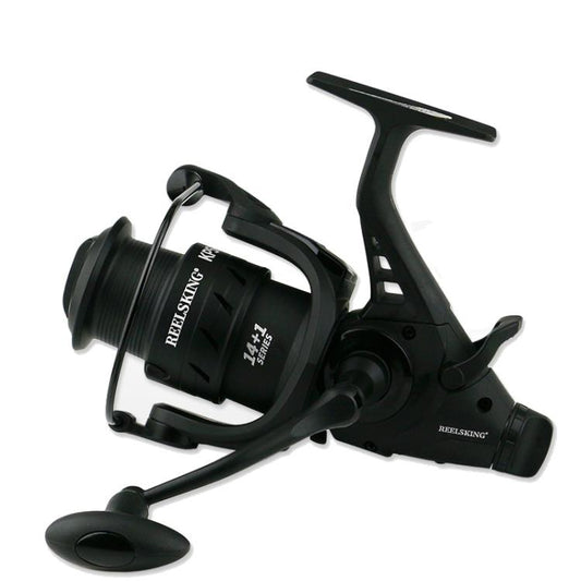 Carrete de pesca de doble freno con bobina metálica poco profunda y diseño de espacio cero para lances largos, YUMOSHI KP3000, YUMOSHI KP4000, YUMOSHI KP5000, YUMOSHI KP6000, YUMOSHI KP7000, YUMOSHI KP8000