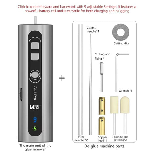 Machine électrique à ébavurer, couper et meuler pour téléphone, décolleuse d'écran, bâton de retrait de colle, CJ-1Pro