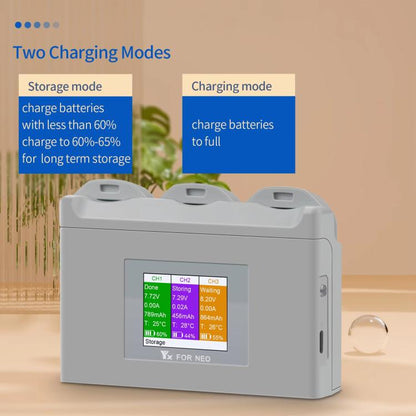 Pour chargeur de batterie DJI Neo, station de charge avec écran couleur à 3 voies YX, écran couleur Neo à 3 voies
