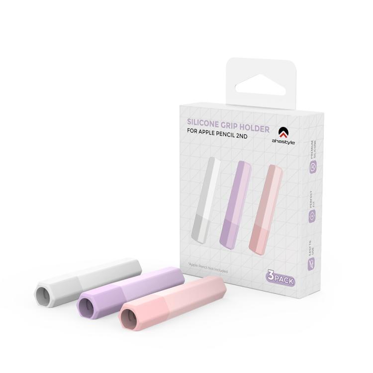 For Apple Pencil 3 / 2 / 1 AhaStyle PT185 3pcs /Set Silicone Pen Grip