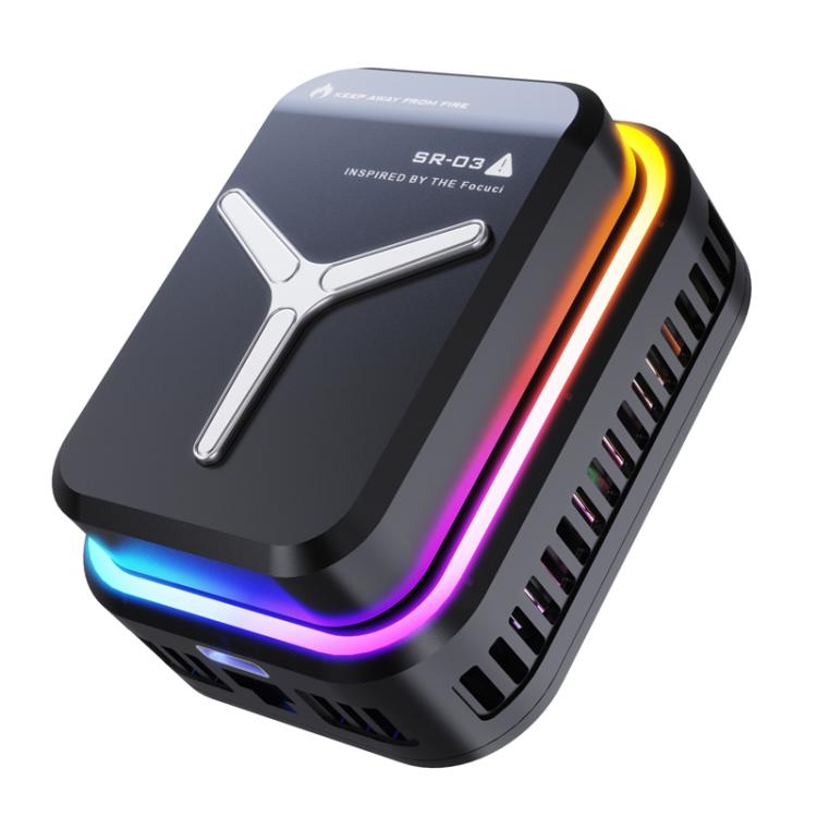 Refroidisseur magnétique sans fil SR03 pour téléphone avec lumière LED et refroidissement par semi-conducteurs overclockés, SR03 (Noir), SR03 (Blanc)