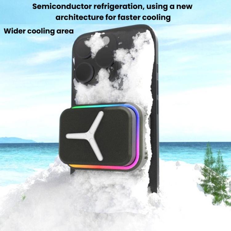 Refroidisseur magnétique sans fil SR03 pour téléphone avec lumière LED et refroidissement par semi-conducteurs overclockés, SR03 (Noir), SR03 (Blanc)