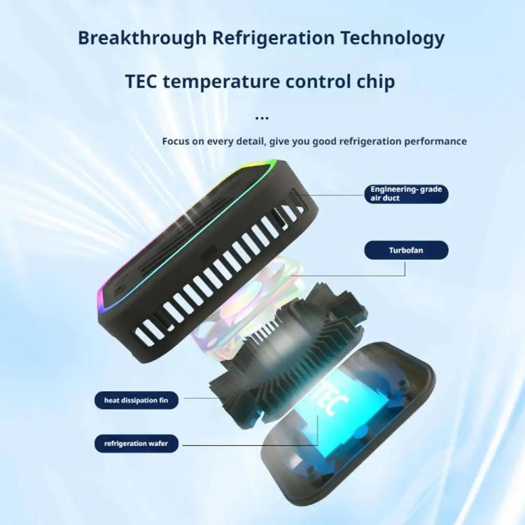 Refroidisseur magnétique sans fil SR03 pour téléphone avec lumière LED et refroidissement par semi-conducteurs overclockés, SR03 (Noir), SR03 (Blanc)