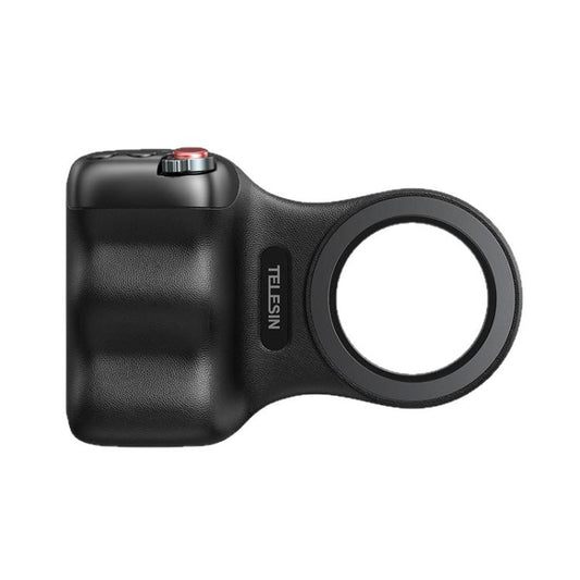 Poignée magnétique pour appareil photo TELESIN P1-MP-10 avec télécommande Bluetooth et fonction de prise de vue à distance pour smartphone, disponible en blanc et noir.
