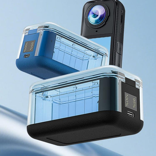Chargeur rapide Insta360 X5 avec affichage numérique et boîtier de rangement pour batterie à double charge, pour Insta360 X5
