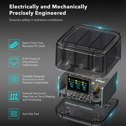 For GoPro HERO13 Black Triple Battery Charger Smart Charging Dock With OLED Display, For GoPro HERO13 Black