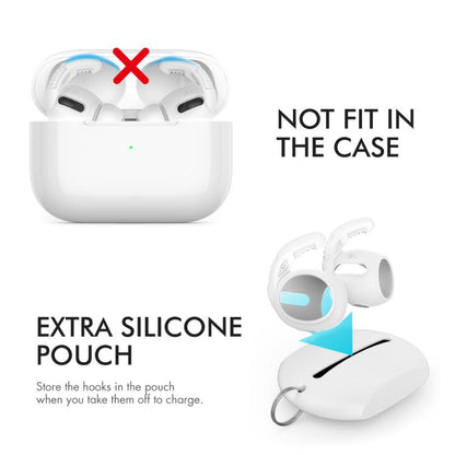 For AirPods Pro AhaStyle PT100 3pairs S+M+L Silicone Anti-Loss Anti-Slip Ear Hook Earplug Cap
