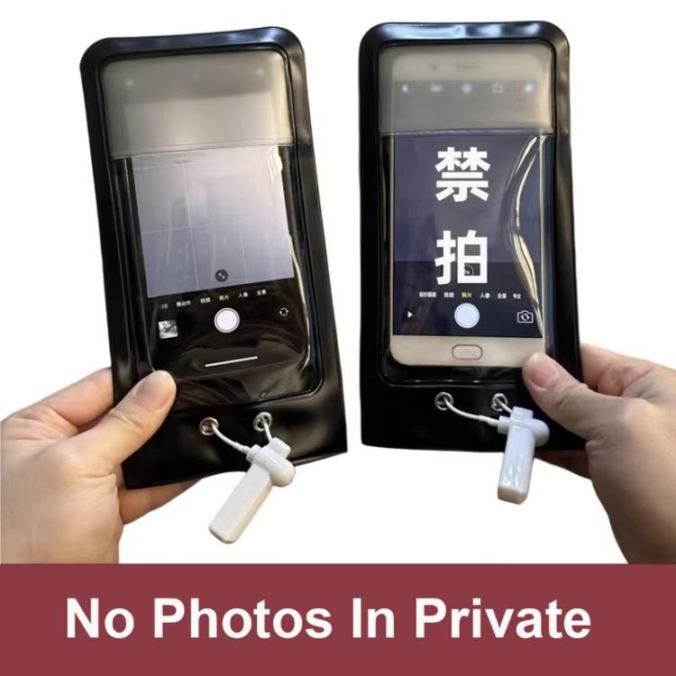 Privacy Phone Pouch with Locking Clasp Anti-Spy Photography Protection for Confidential Meetings & Workplace