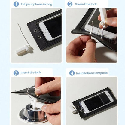 Privacy Phone Pouch with Locking Clasp Anti-Spy Photography Protection for Confidential Meetings & Workplace
