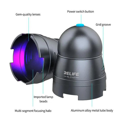 Mobile Phone Repair UV Glue Ultraviolet Curing Lamp Fluorescent Detection Green Oil Curing Light, RELIFE RL-014A