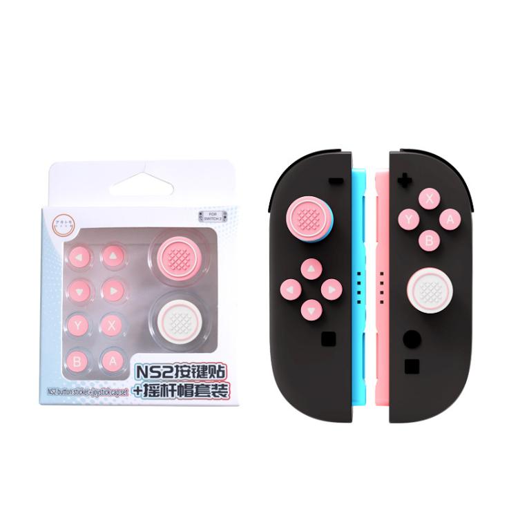 For Nintendo Switch 2 Joy-Con Controllers Silicone Button Skins & Joystick Caps Set