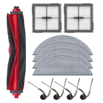 Replacement For Roborock Q10 S5 Robot Vacuum, Main Brush, 2pcs Filter, 4pcs Side Brush, 2pcs Mop Pad, 2pcs Dust Bag
