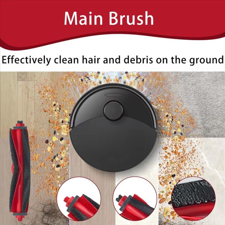 Replacement For Roborock Q10 S5 Robot Vacuum, Main Brush, 2pcs Filter, 4pcs Side Brush, 2pcs Mop Pad, 2pcs Dust Bag