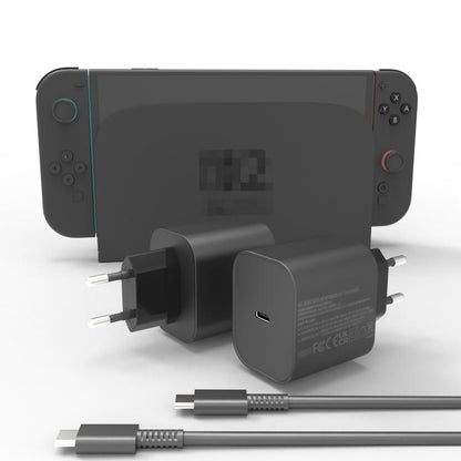 For Nintendo Switch 2 Fast Charger 60W Power Adapter Wall Plug With USB-C Cable, EU Plug, US Plug, UK Plug