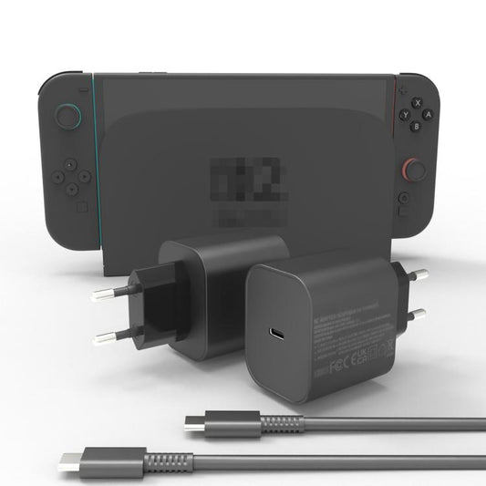 For Nintendo Switch 2 Fast Charger 60W Power Adapter Wall Plug With USB-C Cable, EU Plug, US Plug, UK Plug