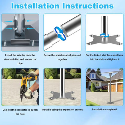 For Starlink V4 / Gen 3 Outdoor Bracket With Ground Plug Adapter, S2041