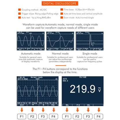 Oscilloscope Multimeter 200Msps Sampling Rate 40MHz Oscilloscope + Multimeter 2 In 1, ET827