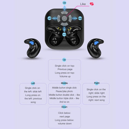 Bluetooth Sleep Earphones Video Like Remote Control E-book Page Turner