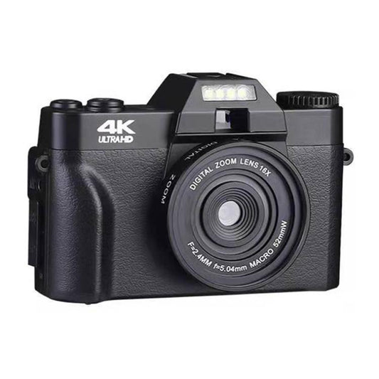 R10 4K HD 75MP Retro Mirrorless Camera 16x Zoom WiFi Digital Camera With 3-Inch Flip Screen, R10 64G Card & Lens Version