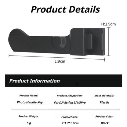 Street Vlogging Handle For DJI Osmo Action 5 Pro / Action 4 / Action 3 Magnetic Grip, For DJI Osmo Action