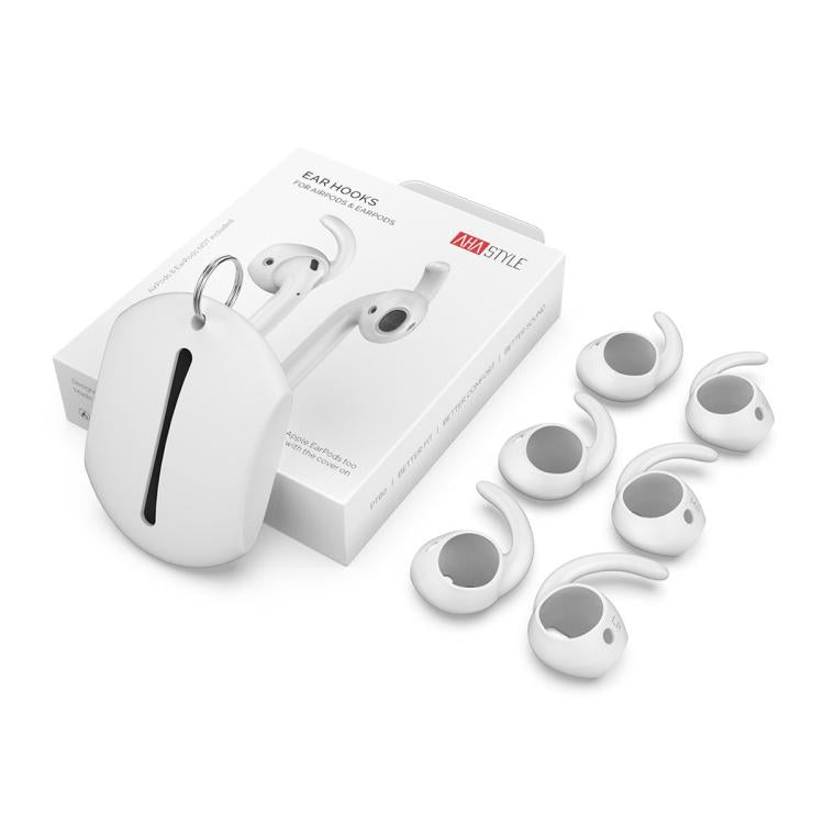 For AirPods 1 / 2 AhaStyle PT60 3pairs S+M+L Earphone Silicone Earmuffs Loss Prevention Earbud Caps, For AirPods 1 / 2 PT60-3, For AirPods 1 / 2 PT60