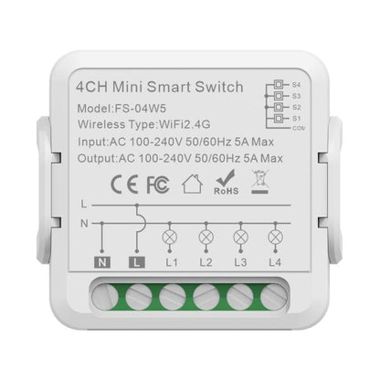 Smart Switch Voice Timer Switch For Amazon Alexa / Google Assistant, FS-02W 1CH WiFi 16A, FS-02W 1CH WiFi+Bluetooth 16A, FS-02HW 2CH WiFi+Bluetooth 16A, FS-02HW 2CH WiFi+Bluetooth 10A, FS-03W5 3CH WiFi+Bluetooth 10A, FS-04W5 4CH WiFi+Bluetooth 5A      ...