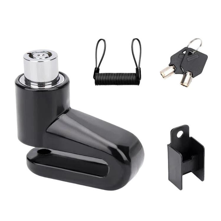 Antivol de disque de frein de vélo, portable, avec câble de rappel pour moto, accessoires de verrouillage, rouge, noir, bleu