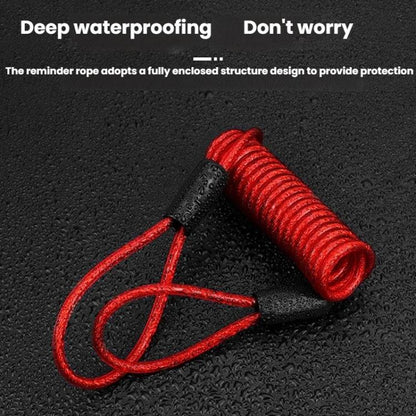 Antivol de disque de frein de vélo, portable, avec câble de rappel pour moto, accessoires de verrouillage, rouge, noir, bleu